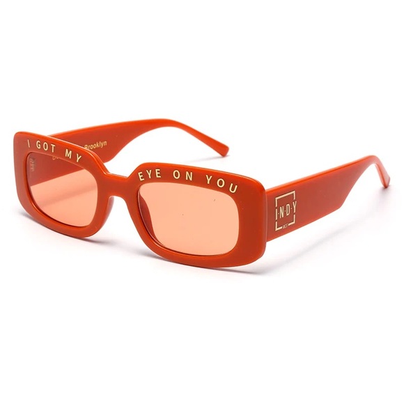 INDY x Free People Orange I Got My Eye On You Sunglasses - Picture 2 of 4